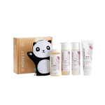 The Honest Company Sweet Almond Bathtime Essentials Bundle | Shampoo + Body Wash, Conditioner, Face + Body Lotion, Bubble Bath, Panda Bath Mitt | Naturally Derived, Tear-free, Hypoallergenic