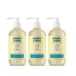 Happy Cappy Daily Shampoo, Face, and Body Wash for Dry, Itchy, Eczema Prone Skin, For Children and Adults, Fragrance and Dye Free, 8 Fl Oz (Pack of 3)