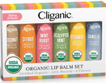 Cliganic USDA Organic Lip Balm Set (2 Packs of 6 Tubes), 100% Natural Moisturizer for Cracked & Dry Lips6 Count (Pack of 2)