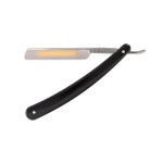 DOVO 3/8 Inox Shave Ready Stainless Steel Straight Razor, Black