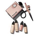 LUMINESS Legend Makeup Airbrush System & 4-Piece Foundation Starter Kit, Shade Fair - Quick, Easy & Long Lasting Application - Includes (2) Silk 4-In-1 Foundation, Highlighter & BlushFair