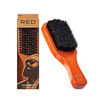 RED by Kiss Beard Brush with 100% Natural Boar Bristles for Men, Premium Wooden Brush, Beards Mustaches Grooming Shaving Comb, Tame and Soften Facial Hair (CLUB)