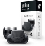 Braun EasyClick Beard Trimmer Attachment for New Generation Series 5, 6 and 7 Electric Shaver, with Five Different Lengths for Beard Styling, Black