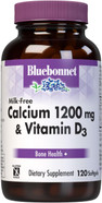 Bluebonnet Nutrition Milk-Free Calcium 1,200 Mg Plus Vitamin D3 400 Iu - High Potency, Maximum Absorption Strong Healthy Bones & Immune Health Support Supplement, Gluten-Free, Dairy-Free, 120 Softgels