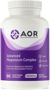 Aor, Advanced Magnesium Complex, Dietary Supplement, Promotes Bone And Cardiovascular Health, Muscle And Nerve Function, 90 Capsules (90 Servings)