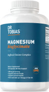 Dr Tobias Magnesium Bisglycinate, High Absorption Magnesium Buffered Chelate Complex, 200 mg per Capsule, Supports Energy, Muscle, Bone & Joint Health, Non-GMO Magnesium Supplement, 120 Capsules