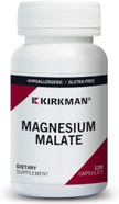 Kirkman - Magnesium Malate 800 Mg - 120 Capsules - Supports Restful Sleep - Relaxes Nerves & Muscles - Hypoallergenic