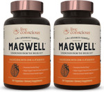 Live Conscious Magwell Magnesium Zinc & Vitamin D3 - Magnesium Glycinate, Malate, & Citrate - Triple Supplement For Women & Men - For Sleep, Bone, Heart, Immune Support - 120 Caps