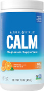 Natural Vitality Calm, Magnesium Citrate Supplement, Anti-Stress Drink Mix Powder - Gluten Free, Vegan, & Non-GMO, Orange, 16 oz