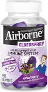 Airborne Elderberry + Zinc & Vitamin C Gummies For Adults, Immune Support Vitamin D & Zinc Gummies With Powerful Antioxidant Vitamins C D & E - 60 Gummies, Elderberry Flavor Airborne Elderberry + Zinc & Vitamin C Gummies For Adults, Immune Support Vitamin D & Zinc Gummies With Powerful Antioxidant Vitamins C D & E - 60 Gummies, Elderberry Flavor