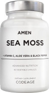 Amen Sea Moss Supplement - 1000Mg Organic Irish Sea Moss, Bladderwrack, Burdock - Vitamin C, Aloe Vera, Black Pepper - Seaweed Superfood, Vitamins, Minerals, And Antioxidants - Non-Gmo - 90 Capsules Amen Sea Moss Supplement - 1000Mg Organic Irish Sea Moss, Bladderwrack, Burdock - Vitamin C, Aloe Vera, Black Pepper - Seaweed Superfood, Vitamins, Minerals, And Antioxidants - Non-Gmo - 90 Capsules
