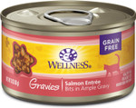 Wellness Complete Health Gravies Grain Free Canned Cat Food, Salmon Entree, 3 Ounces (Pack of 12)3 Ounce (Pack of 12)