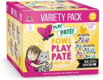 B.F.F. PLAY - Best Feline Friend Paté Lovers, Aw Yeah!, Fowl Play Yellow Patés Variety Pack, 2.8oz Can (Pack of 18)2.8 Ounce (Pack of 18)