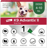 K9 Advantix II Small Dog Vet-Recommended Flea, Tick & Mosquito Treatment & Prevention | Dogs 4-10 lbs. | 1-Mo Supply1 Pack