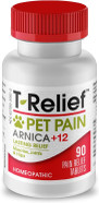 T-Relief Pet Pain Relief Arnica +12 Powerful Natural Medicines Help Ease Muscle Joint & Hip Pain Soreness Stiffness & Injuries Max Fast-Acting Soother For Dogs & Cats - 90 Tablets T-Relief Pet Pain Relief Arnica +12 Powerful Natural Medicines Help Ease Muscle Joint & Hip Pain Soreness Stiffness & Injuries Max Fast-Acting Soother For Dogs & Cats - 90 Tablets