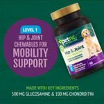 Petnc Natural Care Hip And Joint Health Early Mobility Chewables For Dogs, 60 Count (27478)