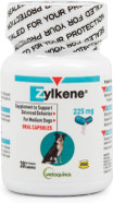 Vetoquinol Zylkene Behavior Support Capsules for Medium Dogs 33-65lbs, Calming All Natural Milk Protein Supplement, Helps Relieve Dog Anxiety During Fireworks and Thunder, 225mg30 Capsules