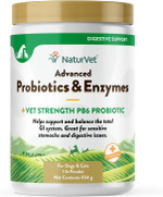 NaturVet  Advanced Probiotics & Enzymes - Plus Vet Strength PB6 Probiotic | Supports and Balances Pets with Sensitive Stomachs & Digestive Issues | for Dogs & Cats (1 lb)1 lb Powder