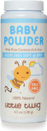 Little Twig Baby Powder, Natural Plant Derived Formula With Cornstarch And Aloe, 100% Talc-Free Powder, Fragrance-Free, 4.5 Oz