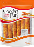 Good 'n' Fun Triple Flavor 7 inch Rolls, Chews for Dogs, 6 Count (Pack of 1)