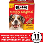 Milk-Bone Simply Original Dog Treats Biscuits For Medium Dogs, 11 Pounds