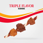 Good'N'Fun Triple Flavored Rawhide Kabobs For Dogs, Treat Your Dog 12-Ounce | 18 Count Good'N'Fun Triple Flavored Rawhide Kabobs For Dogs, Treat Your Dog 12-Ounce | 18 Count