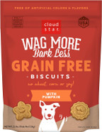 Cloud Star Wag More Bark Less Oven Baked Biscuits, Grain Free Crunchy Dog Treats, with Pumpkin - 2.5 lb2.5 oz