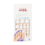 Kiss Gel Fantasy Press On Toenails, Nail Glue Included, This Is Classic', White, Short Size, Squoval Shape, Includes 24 Nails, 2G Glue, 1 Manicure Stick, 1 Mini File Kiss Gel Fantasy Press On Toenails, Nail Glue Included, This Is Classic', White, Short Size, Squoval Shape, Includes 24 Nails, 2G Glue, 1 Manicure Stick, 1 Mini File