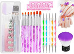 Angenil 15Pcs Acrylic Nail Brush Set With Uv Gel Nail Art Brushes And Double Ended Nail Dotting Pen Set Two Finger Toe Separators And Soft Kabuki Brush Powder For Nail Art Dust Removergel Nail Art Brushes Angenil 15Pcs Acrylic Nail Brush Set With Uv Gel Nail Art Brushes And Double Ended Nail Dotting Pen Set Two Finger Toe Separators And Soft Kabuki Brush Powder For Nail Art Dust Removergel Nail Art Brushes