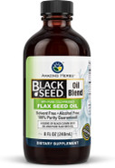 Amazing Herbs Cold-Pressed Black Seed And Flax Seed Oil Blend - Gluten-Free, Non-Gmo, High In Omega 3, 6, & 9, Supports Joint, Brain, And Heart Function - 8 Fl Oz