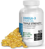 Bronson Omega 3 Fish Oil Triple Strength 2720 Mg, High Epa 1250 Mg Dha 488 Mg, Non-Gmo Heavy Metal Tested, 90 Softgels90 Count (Pack Of 1)