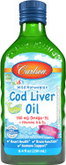 Carlson - Kid'S Cod Liver Oil, 550 Mg Omega-3S, Vitamins A & D3, Wild Norwegian, Bubble Gum, 250 Ml Carlson - Kid'S Cod Liver Oil, 550 Mg Omega-3S, Vitamins A & D3, Wild Norwegian, Bubble Gum, 250 Ml