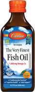 Carlson - The Very Finest Fish Oil, 1600 Mg Omega-3S, Liquid Fish Oil Supplement, Norwegian Fish Oil, Wild-Caught, Sustainably Sourced Fish Oil Liquid, Orange, 6.7 Fl Oz Carlson - The Very Finest Fish Oil, 1600 Mg Omega-3S, Liquid Fish Oil Supplement, Norwegian Fish Oil, Wild-Caught, Sustainably Sourced Fish Oil Liquid, Orange, 6.7 Fl Oz