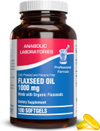 Anabolic Laboratories Flaxseed Oil Softgels 1000Mg - 180 Softgels For Skin, Digestive, Heart, And Nerve Health - Contains Flax Seed Oil, Ala, Linoleic Acid, And Oleic Acid - Omega 3 6 9 Anabolic Laboratories Flaxseed Oil Softgels 1000Mg - 180 Softgels For Skin, Digestive, Heart, And Nerve Health - Contains Flax Seed Oil, Ala, Linoleic Acid, And Oleic Acid - Omega 3 6 9
