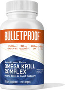 Bulletproof Omega Krill Complex, Lemon Flavor, 120 Softgels, 1560Mg Omega-3 With Epa, Dha, Gla, And Astaxanthin, Keto Fish Oil Supplement For Brain And Heart Health