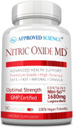 Approved Science Nitric Oxide Mdã¢Â - Muscle Development, Lean Body Mass, Improve Oxygen Supply, Boost Energy - 90 Capsules - 1 Bottle