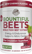 Country Farms Bountiful Beets, Wholefood Beet Extract Superfood, Helps Support Healthy Circulation And Promote Energy, Nitric Oxide Boost, Cherry Flavor, 30 Servings
