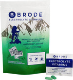 Brode Electrolyte Vitamin - Portable Zero-Sugar Electrolyte Tablets - No Gross Flavor - For Sports, Hangovers, Jetlag, 5 Essential Electrolytes + 9 Vitamins