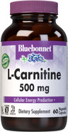 Bluebonnet L-Carnitine 500 Mg Vitamin Capsules, White, 60 Count