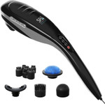 SPA SCIENCES - Vara - Handheld Deep Tissue Massager for Muscles, Back, Foot, Neck, Shoulder, Leg, Calf - Electric Percussion Body Massage - FSA and HSA EligibleBlack