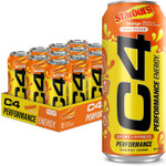 Cellucor C4 Energy Drink, Starburst Orange, Carbonated Sugar Free Pre Workout Performance Drink With No Artificial Colors Or Dyes, 16 Oz, Pack Of 12 Cellucor C4 Energy Drink, Starburst Orange, Carbonated Sugar Free Pre Workout Performance Drink With No Artificial Colors Or Dyes, 16 Oz, Pack Of 12