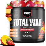 REDCON1 Total War Pre Workout Powder, Strawberry Mango - Beta Alanine + Citrulline Malate Keto Friendly Preworkout for Men & Women with 320mg of Caffeine - Fast Acting (30 Servings)