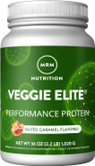 MRM Nutrition Veggie Elite Performance Protein | Salted Caramel Flavored| Plant-Based Protein| Easy to Digest | with BCAAs| Vegan + Gluten-Free | Clinically Tested| Digestive enzymes | 30 Servings2.24 Pound (Pack of 1)