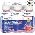 Equate Strawberry Nutritional Shake Plus, 8 Fl Oz, 6 Count
