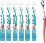 Preserve Ocean Plastic Initiative (POPI) Adult Toothbrush, Made in USA from Recycled Ocean Plastic, Coral, Soft, 6 CountCoral Pink