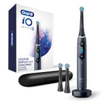 Oral-B iO Series 8 Electric Toothbrush with 2 Replacement Brush Heads and Travel Case, Rechargeable Toothbrush, Black OnyxBlackonyx