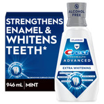 Crest Pro-Health Advanced Mouthwash, Alcohol Free, Extra Whitening, Energizing Mint Flavor, 946 Ml (32 Fl Oz) Crest Pro-Health Advanced Mouthwash, Alcohol Free, Extra Whitening, Energizing Mint Flavor, 946 Ml (32 Fl Oz)