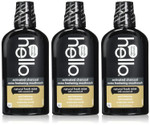 Hello Activated Charcoal Extra Freshening Mouthwash, Natural Fresh Mint And Coconut Oil, Fluoride Free, Alcohol Free, Vegan, Sls Free And Gluten Free, 16 Fl Oz (Pack Of 3) Hello Activated Charcoal Extra Freshening Mouthwash, Natural Fresh Mint And Coconut Oil, Fluoride Free, Alcohol Free, Vegan, Sls Free And Gluten Free, 16 Fl Oz (Pack Of 3)