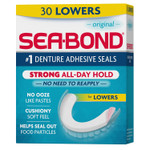 Sea Bond Secure Denture Adhesive Seals, Original Lowers, Zinc-Free, All-Day-Hold, Mess-Free, 30 Count (Pack Of 1) Sea Bond Secure Denture Adhesive Seals, Original Lowers, Zinc-Free, All-Day-Hold, Mess-Free, 30 Count (Pack Of 1)