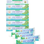 Auromere Ayurvedic Herbal Toothpaste, Fresh Mint - Vegan, Natural, Non GMO, Flouride Free, Gluten Free, with Neem & Peelu (4.16 oz), 5 Pack